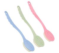 ibasenice Brosse Long Manche 3pcs pour Corps et Dos Nettoyage en Abs et Pbt Design Simple pour Prendre Couleur Aléatoire