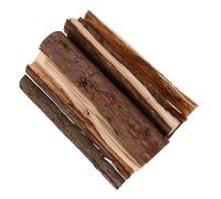 ibasenice Bûches de Bois Décoratives pour Cheminée Intérieure, Bois Séché Naturel Écorce, Accessoires pour Décoration d'hiver