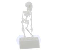 ibasenice Bulleur d'air Squelette d'halloween pour Aquarium, crâne | Squelette danseur d'aquarium avec bulles, anime les articulations du squelette, ajoute une touche festive