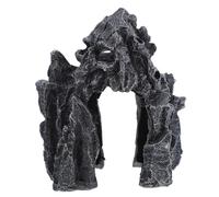 ibasenice Cachette Ambiance Reptiles pour Résine et Noire, Décoration en Simple Style, Apporte Une Naturelle Sombre D'aquarium Terrarium pour Lézards et Hamsters