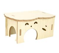 ibasenice Cachette pour Hamster Bois Naturel Résistante, Petite Maison De Cachette, Jouet pour Petits Rongeurs, Habitat Intérieur Quatre Saisons, Adaptée pour Hamsters Et Cochons D’Inde