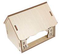ibasenice Cachette pour Hamster en Bois Beige, Habitat Sûr et Confortable pour Petits Animaux, Cabane Résistante à l'usure pour Jouer Toute L'année