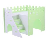ibasenice Cachette pour Hamster en PVC Vert Clair, Maison Multifonction pour Rat et Hamster, Espace Privé pour Dormir et Se Détendre
