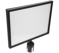 ibasenice Cadre Porte-affiche Vertical pour Ceinture Rétractable, Design Simple et Pratique en Métal Noir Découpes pour Signalisation lors de Concerts et Dédicaces