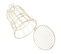 ibasenice Cage à Perruche Dorée, Cage à Oiseaux Décorative en Fer, Mangeoire D’extérieur, pour Perroquets et Oiseaux, Décoration de Jardin et Intérieur