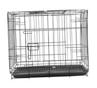ibasenice Cage Pliante pour Animaux De Compagnie Cage De Transport Sécurisée pour Petits Et Rongeurs Design Compact Et Durable pour Déplacements Noir