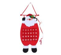 ibasenice Calendrier de Compte à Rebours de Noël Ornements Rouges en Feutre Non Tissé Réutilisables et Non Décolorants pour Décoration de Maison et Hôtels