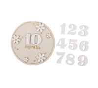 ibasenice Carte Mensuelle en Bois pour Bébé Surface Lisse et Bords sans Aspérités, pour Photos Souvenirs à Domicile ou Occasions Diverses