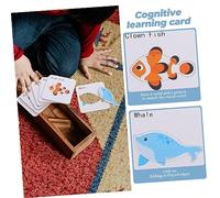 ibasenice Cartes Éducatives Sensorielles pour Tout Petits Jeu Dapprentissage Précoce Portable Cartes Épaisses et pour Développement Visuel et Cognitif des Garçon Fille
