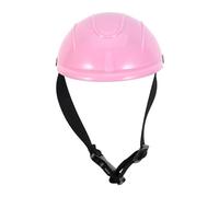 ibasenice Casque de Sécurité pour Chien Petit Taille Réglable avec Jugulaire, Casque de Protection en Plastique Léger Rose, Équipement Adapté pour Trottinette et Vélo en Extérieur