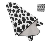 ibasenice Cat Grooming Wrap Cow Design Soft Anti-Scratch Cat for Nail Trimming and Medication Secure Comfortable Pet Care