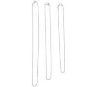 ibasenice Chaîne à Maillons pour Homme en Métal Argenté Plaqué Lot de 3 Colliers 2 MM Torsadés Longueurs 457 CM 508 CM et 559 CM Style Urbain pour Fêtes Soirées et Usage Quotidien
