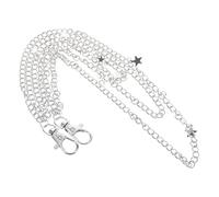 ibasenice Chaîne de Taille en Métal Style Punk Pendentif Étoile à Cinq Branches Chaîne Hip-Hop Rock Décorative pour Pantalon Femme Accessoire Streetwear Pompons Bijoux de Corps