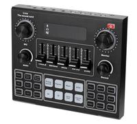 ibasenice Changeur de Voix Portable avec Carte Externe Dsp Mixeur Audio Stéréo pour Diffusion Directe sur Téléphone et PC Batterie Effets Sonores Intégrés Connexion sans Couleur Aléatoire