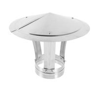 ibasenice Chapeau Cheminée INOX Robuste Acier Inoxydable Pare Pluie Extérieur pour Conduit Fumée Protection Pluie et Installation Facile sans