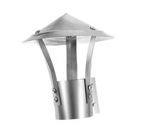 ibasenice Chapeau de Cheminée Rond Acier Inoxydable Couvercle Pluie pour Fumisterie Installation Facile Protection Durable et Ventilation Accessoire Extérieur pour Cheminées