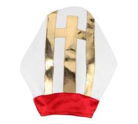 ibasenice Chapeau de Costume de Pape Garçon Fille Coiffe Liturgique Authentique pour Fêtes Religieuses Accessoire Léger et Confortable pour Halloween et Église