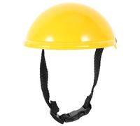 ibasenice Chapeau de Sécurité en Plastique Jaune pour Animaux de Compagnie Facile à Porter Sangle Ajustable, Couvre-Chef Simple et Généreux pour Chat et Chien