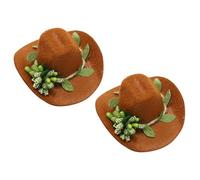 ibasenice Chapeaux en Feutre pour Bouteille de Vin 2pcs, Décoration Festive Chic et Pratique, pour Fête de Noël et Ambiance Conviviale