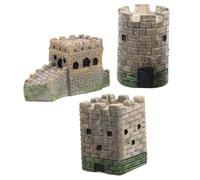 ibasenice Château pour Table à Sable en résine, Lot de 3, décorations de Table à Sable, modèle de Casemate Solide, décor Architectural européen Authentique, pour maquettes et aménagements