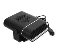 ibasenice Chauffage de Voiture 12V Noir Portable Multifonction Désembueur de Pare-Brise Sèche-Vitres Compact en ABS Base Pivotante Antidérapante Chauffage Auto D’Appoint