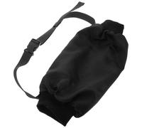 ibasenice Chaufferette Main Noire Poche Zippée et Sangle Réglable en Polyester et Coton, Réutilisable pour Football et Activités Extérieures, Chaleur Optimale Assurée