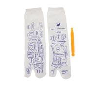 ibasenice Chaussettes de Massage Acupression Élastiques avec Bâton de Massage Stimulation des Points Acupuncture pour Fatigue Plantaire Confort Respirant et Durabilité pour Usage Quotidien
