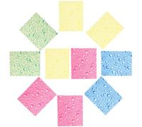 ibasenice Chiffons de Nettoyage Taille Compacte Pratique Lot de 10 pour Lunettes en Tissu Doux, Alternative Rapide Lentilles et Tablettes Couleur Aléatoire