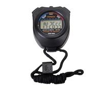 ibasenice Chronomètre Électronique Professionnel Double Voie Étanche Minuteur Multifonction avec Alarme Portable pour Sports et Natation Noir