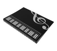 ibasenice Classeur à Partitions de Musique A4 en Abs Noir, Capacité 80 Pages, Rangement Polyvalent pour Organisation et Stockage de Partitions Musicales