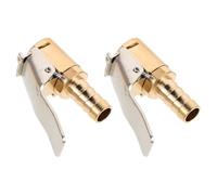 ibasenice Clip de Gonflage pour Pneu 8 MM Lot de 2 Embouts en Cuivre Adaptateur de Valve pour Pompe à Air Étanche et Compatible Voitures Vélos et Motos Accessoire Pratique pour