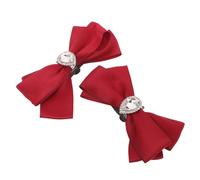 ibasenice Clips Décoratifs pour Chaussures à Nœud Rouge en Tissu 1 Paire pour Talons Hauts et Mocassins Ornements Élégants pour Accessoires de Chaussures Femmes pour Occasions et Usage