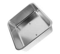 ibasenice Cloche Rectangulaire de Cuisson 26x20x5 Cm pour Barbecue Extérieur, Couvercle Anti-éclaboussures en Métal Résistant la Chaleur, Accessoire Multifonction pour Gril et Plancha,