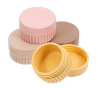 ibasenice Coffret 4pcs de Contenants de Voyage en Silicone Étanches, Pots Couvercle pour Crème et Cosmétiques, Faciles à Transporter et Organiser Articles de Toilette