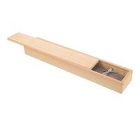 ibasenice Coffret à Pinceaux de Calligraphie Étui à Stylos Individuel Solide et Élégant en Bois Marron pour Noël et Usage à Domicile