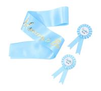 ibasenice Coffret Baby Shower Écharpe De Révélation Du Du Nouveau-né Badges Maman Papa Accessoires Photo Décorations