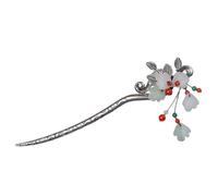 ibasenice Coiffes Design Pratique et Facile à Porter à Épingle à Cheveux Rétro en Argenté Miao Fleur en Verre et Agate Accessoire Élégant pour Rassemblements et Photos