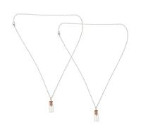 ibasenice Collier Chrétien 2 Pièces Pendentif Fiole en Verre et Graines de Moutarde Bijoux Religieux pour Femmes et Hommes Symbole de Foi Solide Présent Inspirant Chrétien