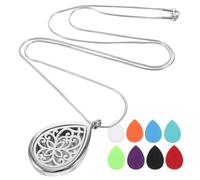 ibasenice Collier D'aromathérapie en Acier Inoxydable Portable Pendentif Diffuseur D'arômes Élégant pour Diverses Occasions, Style Minimaliste et Charme Discret Plusieurs styles