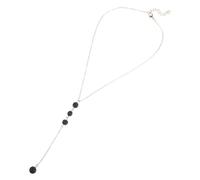 ibasenice Collier d'Aromathérapie en Pierre Volcanique Perle de Lave Ronde Pendentif Artisanal Doré Collier Élégant et Délicat pour Usage Quotidien et Présent Féminin