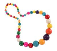 ibasenice Collier de Perles Boho pour Femmes en Bois Léger, Design Exagéré et Chunky, pour Tenue de Vacances et Accessoires de Plage Été