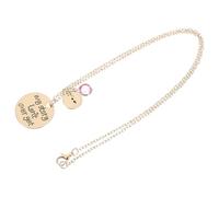ibasenice Collier en Alliage Or Pendentif Lettre Serti de Cristaux, Bijou D'encouragement Élégant pour Diplômés et Moments Difficiles