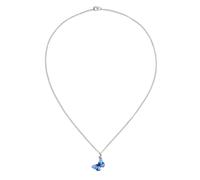 ibasenice Collier Femme Pendentif Bleu Forme d'Aile Acier Inoxydable Chaîne Clavicule Élégante et Délicate Ras Du Cou Mode pour Femmes et Filles Cadeau pour Fêtes et Anniversaires