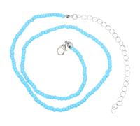 ibasenice Collier Fin Perles Rocaille Colorées Bleu Simple et Chic Accessoire Créatif pour Femme pour Soirées et Vacances