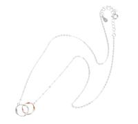ibasenice Collier Pendentif Anneau Infini Élégant pour Femmes et Filles Cadeau Fête des Mères Résistant à la Décoloration et à l’Usure