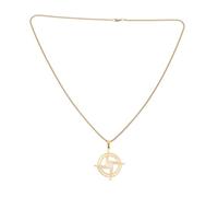 ibasenice Collier Pendentif Catholique Sainte-Brigitte Croix Dorée Bijou Religieux pour Femme et Homme Amulette de Prière Légère et Élégante Bijou de Prière Catholique pour Usage