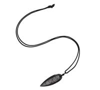 ibasenice Collier Pendentif en Pierre Brute Orthoceras Grand Format, Marine Polie Naturelle, Bijou Éducatif et Décoratif Vintage, Présent Passionné D'histoire Ancienne