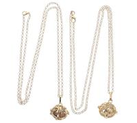 ibasenice Collier Pendentif en Pierre de Lave avec Chaîne de Pull Dorée Accessoire Bijoux Femme Tour de Cou avec Pendentif Arbre de Vie Présent pour Occasions Spéciales Couleur Aléatoire