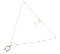 ibasenice Collier Pendentif Fer à Cheval En Alliage Doré Micro-serti Zirconium, Collier Créatif Pour Femme, Bijou D'élégance Pour Fêtes Et Soirées, Chaîne Fine