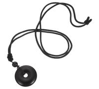 ibasenice Collier Pendentif Pierre Naturelle Cristal Noir Délicat et Portable Bijou Chinois Symbole de Chance Cadeau Fête des Mères Élégant et Protecteur